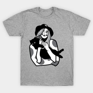 Girl with cat T-Shirt